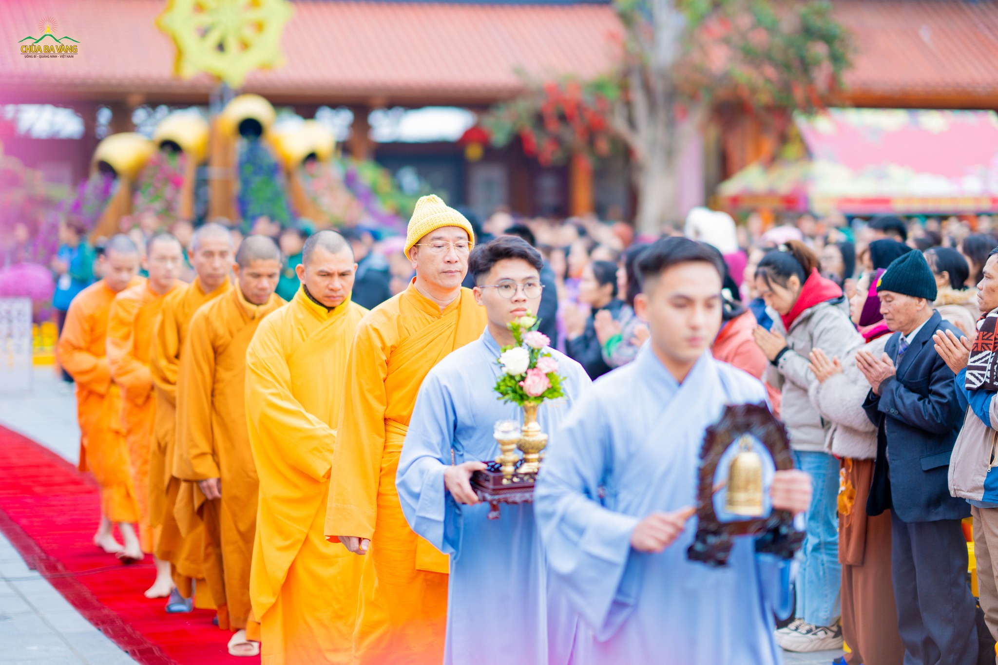 Sư Phụ Thích Trúc Thái Minh cùng chư Tôn đức Tăng quang lâm trong chương trình “Khai Pháp đầu năm”