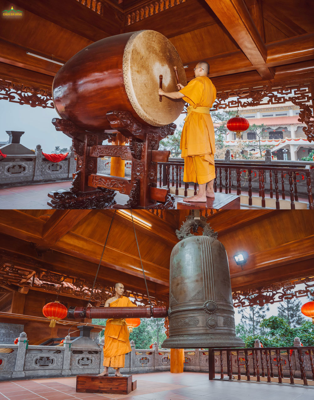Chư Tăng cử 3 hồi chuông trống Bát nhã kỷ niệm 50 năm ngày thống nhất đất nước, Bắc Nam sum họp một nhà