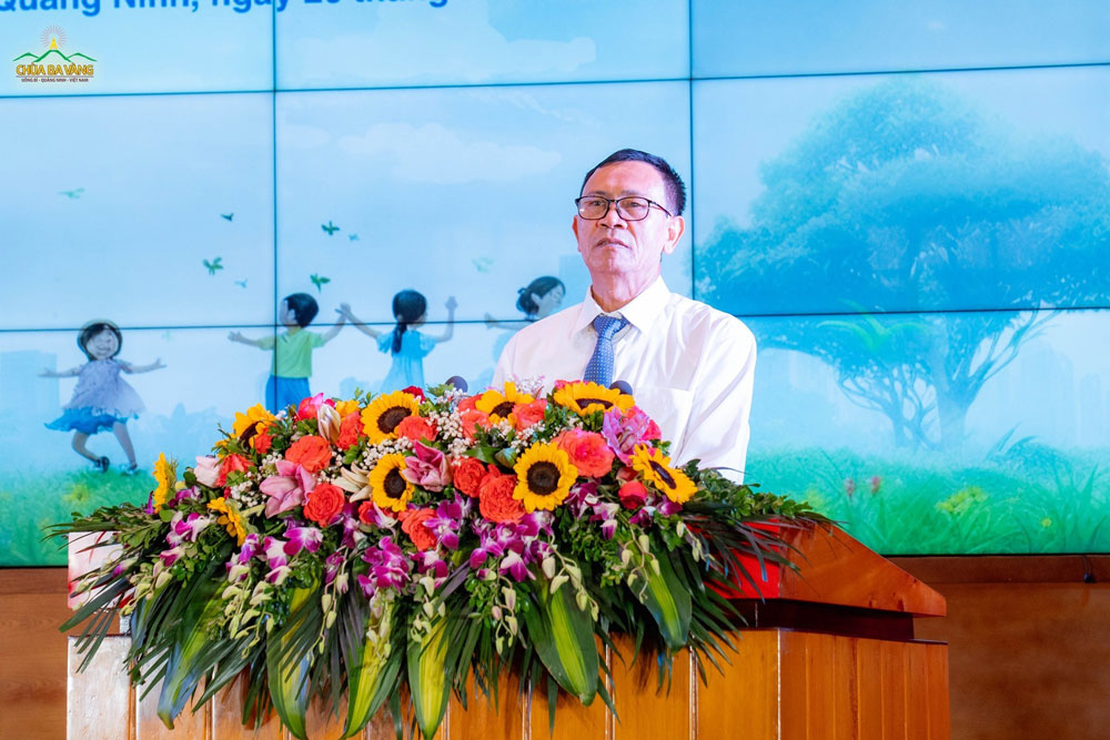 Ông Lãnh Thế Vinh - Chủ tịch Hội Bảo trợ người khuyết tật và trẻ mồ côi tỉnh Quảng Ninh chia sẻ trong chương trình