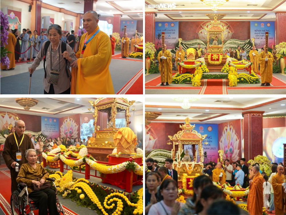 Chư Tôn đức Tăng tham gia công tác điều phối an ninh, hỗ trợ người dân tới chiêm bái (nguồn ảnh internet)