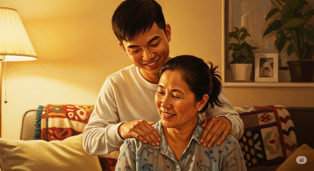 Nếu còn cha mẹ thì cần chăm sóc, báo hiếu cha mẹ thật chu đáo (ảnh minh họa)