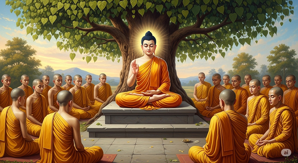 Theo truyền thống Phật giáo, chư Tăng có ba tháng an cư vào mùa hạ (ảnh minh họa)