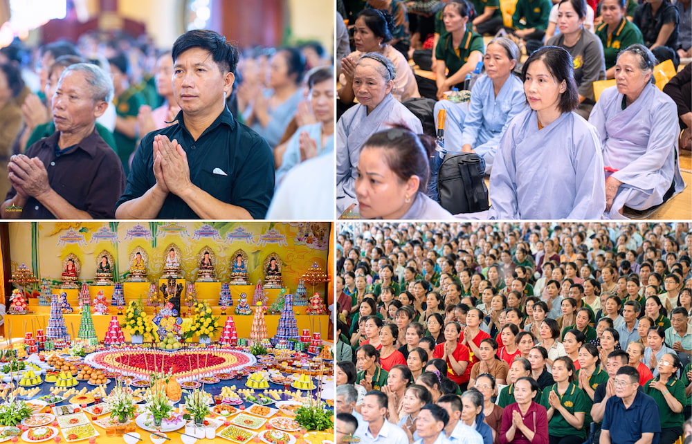 Nhân dân, Phật tử hướng tâm tham dự chương trình lễ Cầu siêu phả độ gia tiên - nguyện mong cha mẹ, thân quyến nhiều đời được an vui, giải thoát