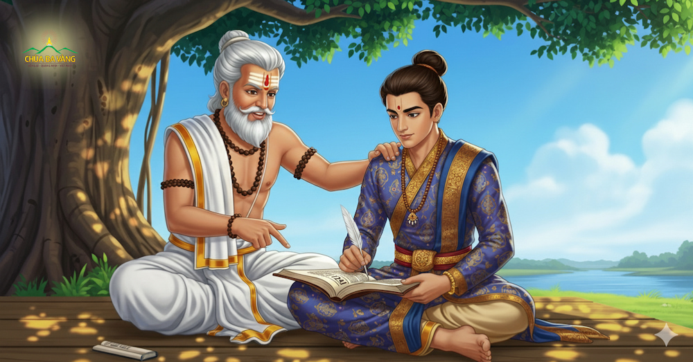 Ahimsaka là chàng trai tài năng và đầy đủ đức tính tốt, được Bà-la-môn Mani dạy dỗ (ảnh minh họa)