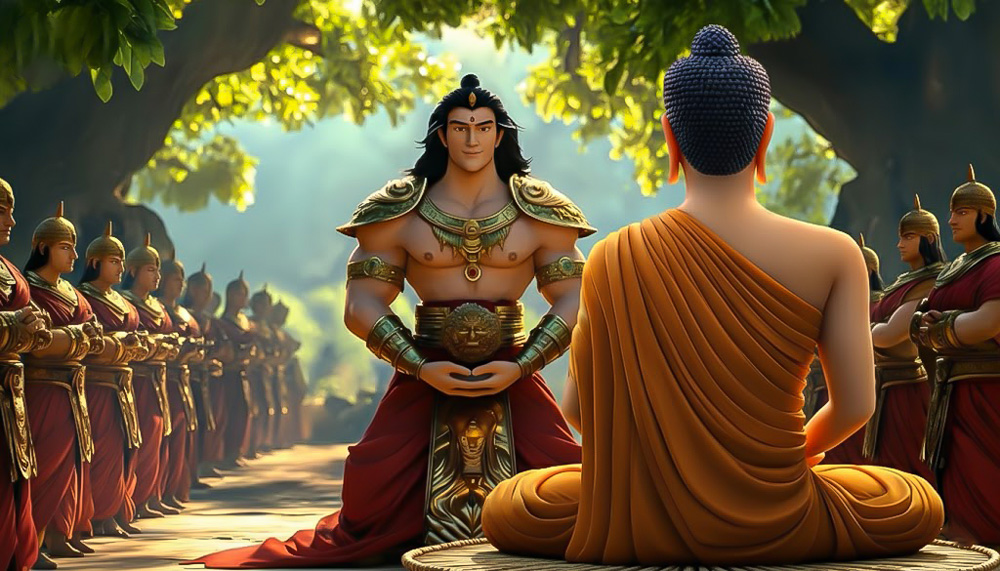 Đức Phật đã ba lần can ngăn vua Lưu Ly đem quân chinh phạt dòng họ Thích (Ảnh minh họa)