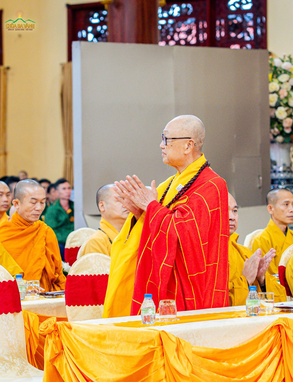 Trưởng lão Hòa thượng Thích Tánh Nhiếp - Phó Chủ tịch HĐTS TW, Phó Trưởng Ban Tăng sự TW GHPGVN, Trưởng Ban Trị sự GHPGVN tỉnh Quảng Trị quang lâm chứng dự Đại lễ