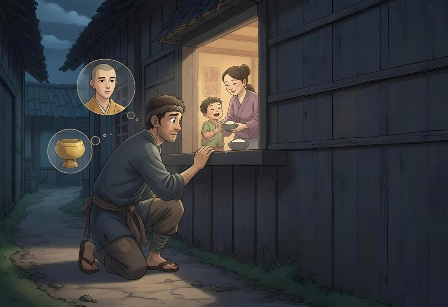 Tên trộm nhớ đến lời dạy của Bồ tát Long Thọ nên cảm thấy ăn trộm thật khó (ảnh minh họa)  