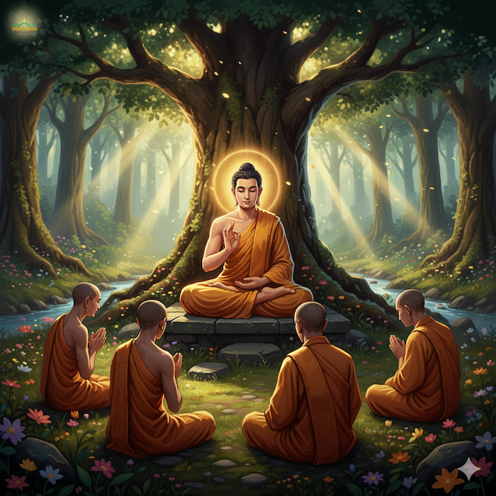 Đức Phật huyền ký rằng, 500 năm sau khi Thế Tôn nhập diệt, sẽ xuất hiện vua Mi Lan Đà và Tỳ-kheo Na Tiên (ảnh minh họa)   