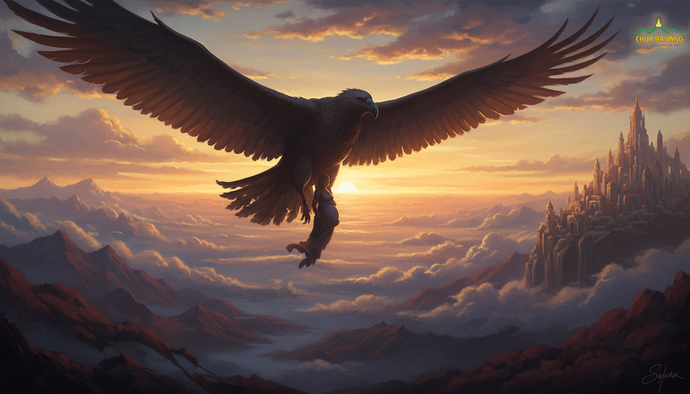 Quái điểu lao xuống và quắp hoàng hậu lên không trung (ảnh minh họa)