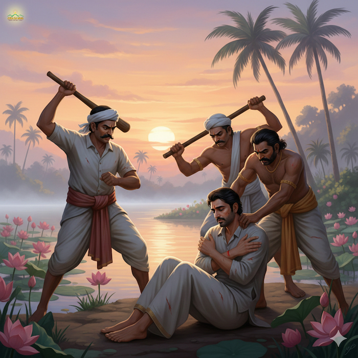 Cư sĩ Mahakala bị đánh đập tàn nhẫn (ảnh minh họa)  