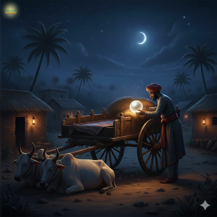 Tên trạm trưởng lén để viên ngọc vào chiếc xe bò của hai vợ chồng trẻ (ảnh minh họa)