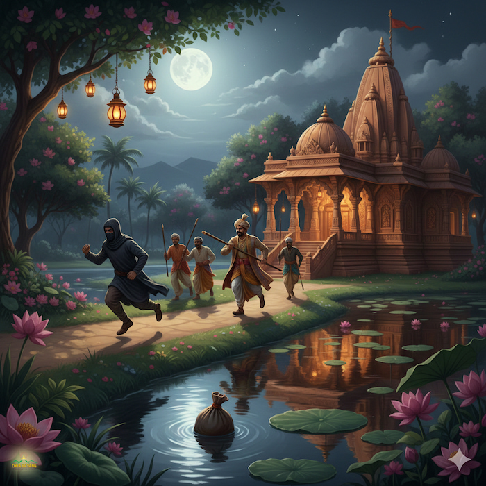 Tên trộm thả túi đồ xuống hồ nước để chạy thoát thân (ảnh minh họa)