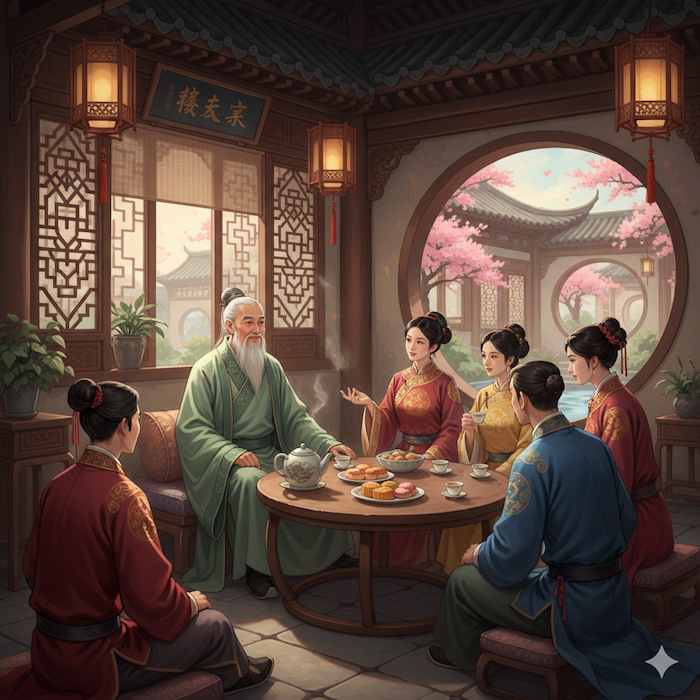 Vị lão nhân đã thuật lại câu chuyện về Ngài An Thế Cao cho mọi người (ảnh minh họa)