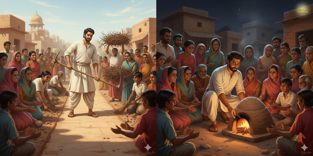 Ông hoàng Magha làm những việc tốt đẹp cho dân chúng (ảnh minh họa)  