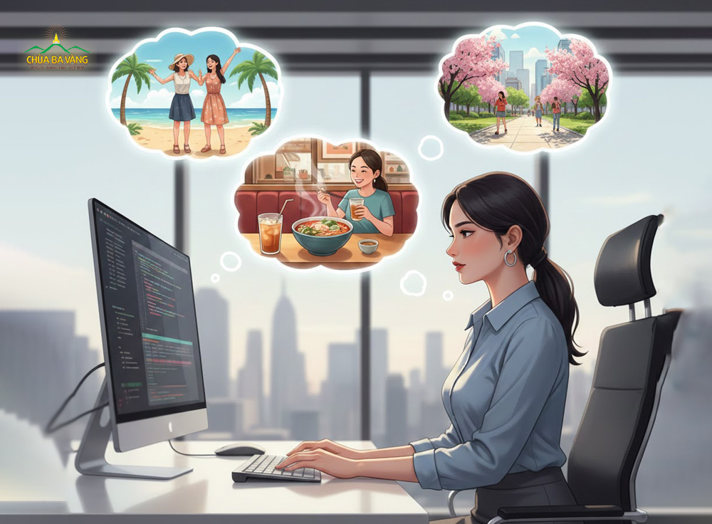 Vọng tưởng là trạng thái khi đang tập trung làm một việc gì đó, nhưng trong đầu bất chợt xuất hiện hình ảnh, suy nghĩ khác (ảnh minh họa)