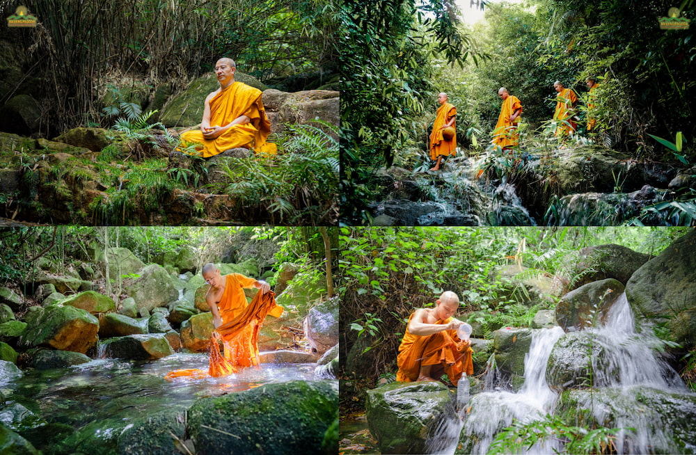 Chư Tăng sống đời thanh bần, tinh cần quán chiếu và dọn sạch những cấu uế trong tâm để hướng đến quả vị cao thượng   