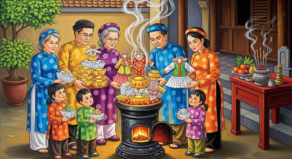 Đốt vàng mã không đúng với tinh thần đạo Phật (ảnh minh họa)  