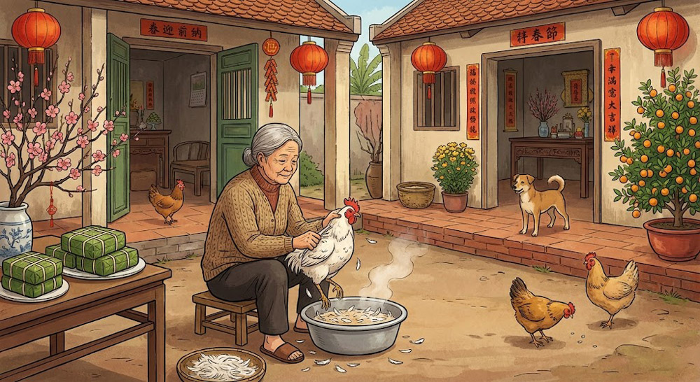 Không nên sát sinh để cúng lễ giao thừa (ảnh minh hoạ)  