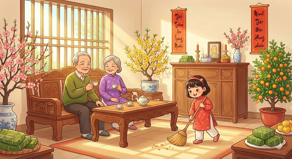 Tránh các niềm tin không cơ sở như kiêng quét nhà (ảnh minh họa)