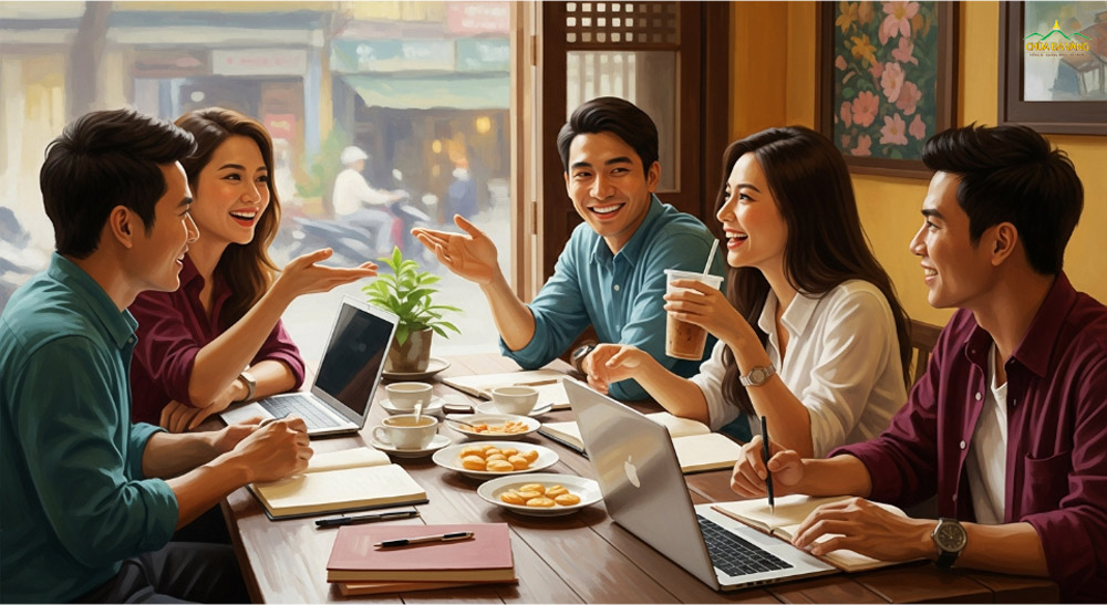 Gần gũi những người bạn thiện lành, tinh tấn (ảnh minh họa)