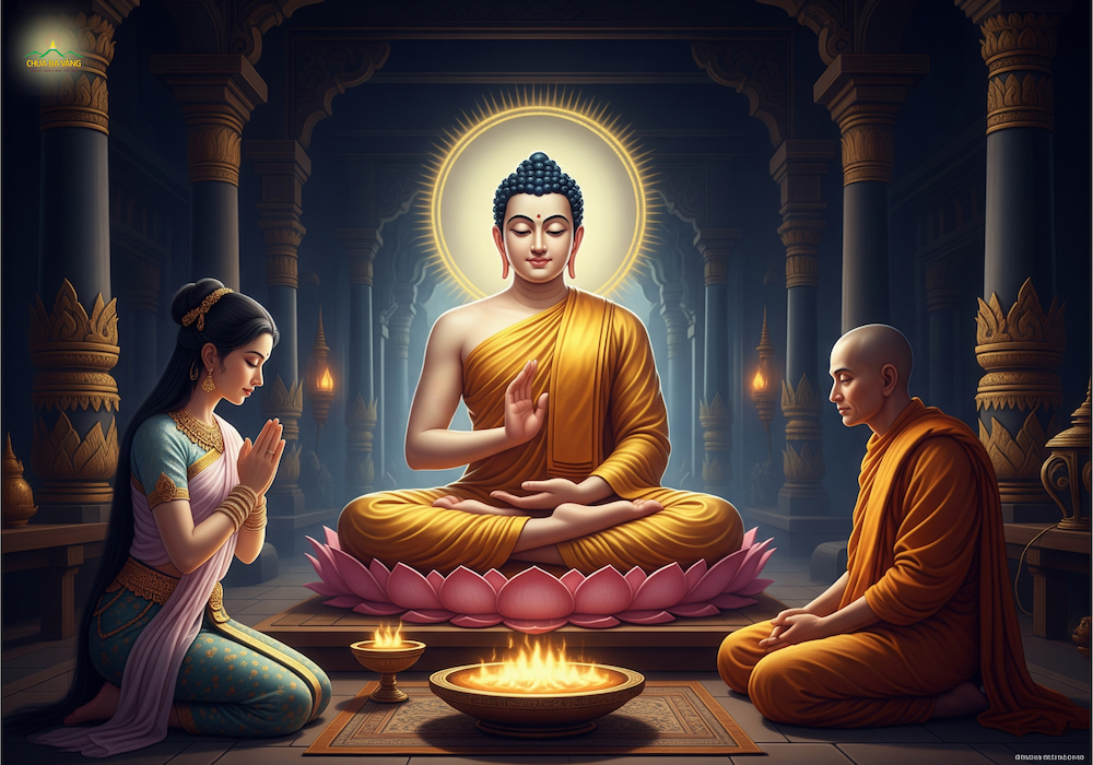 Bà Mạt Lợi phu nhân - người phụ nữ đức hạnh, trí tuệ và có lòng kính tín Tam Bảo (ảnh minh họa)