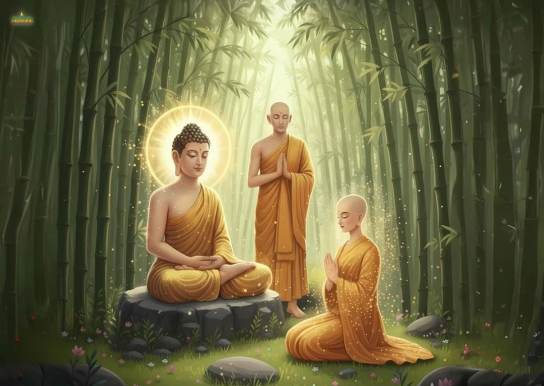 Quý phi Khema chứng Thánh quả sau khi thấy cảnh vô thường mà Đức Phật hóa hiện ra (ảnh minh họa)