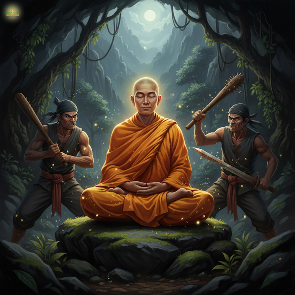 Dù là bậc thần thông đệ nhất, Tôn giả Mục Kiền Liên vẫn phải trả quả báo ác do nghiệp bất hiếu kiếp xưa (ảnh minh họa)