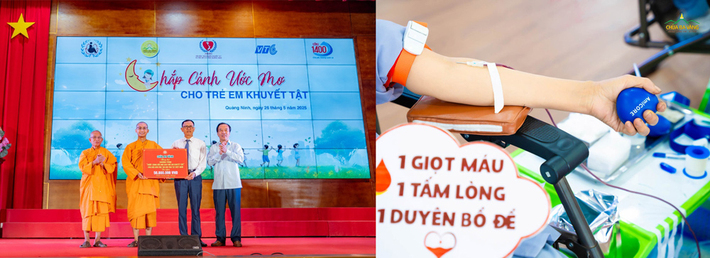 Bố thí tài sản (ngoại tài và nội tài) là một trong những cách giúp sinh ra phước báu