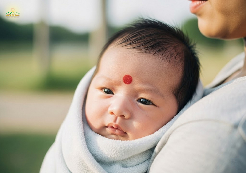 Việc tránh vía cho trẻ sơ sinh khi ra ngoài là chưa đúng (ảnh minh họa)