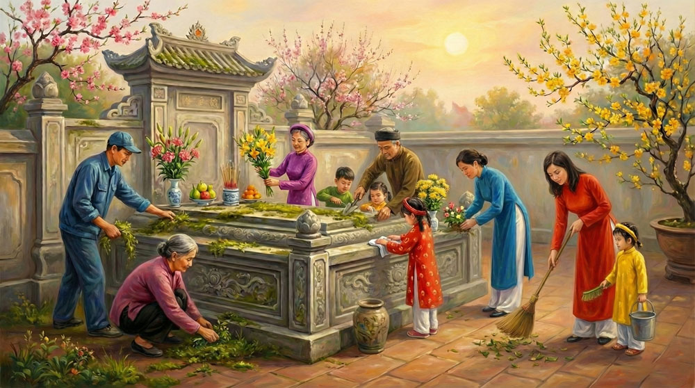 Các gia đình nên thực hiện tạ mộ đúng cách theo nghi thức Phật giáo (ảnh minh họa)  