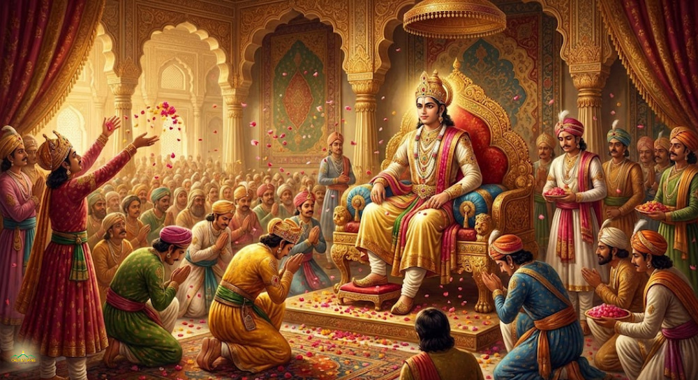 Vua Chuyển luân Thánh vương được muôn dân thuần phục chính là nhờ dùng Tứ nhiếp pháp để tế độ (ảnh minh họa)