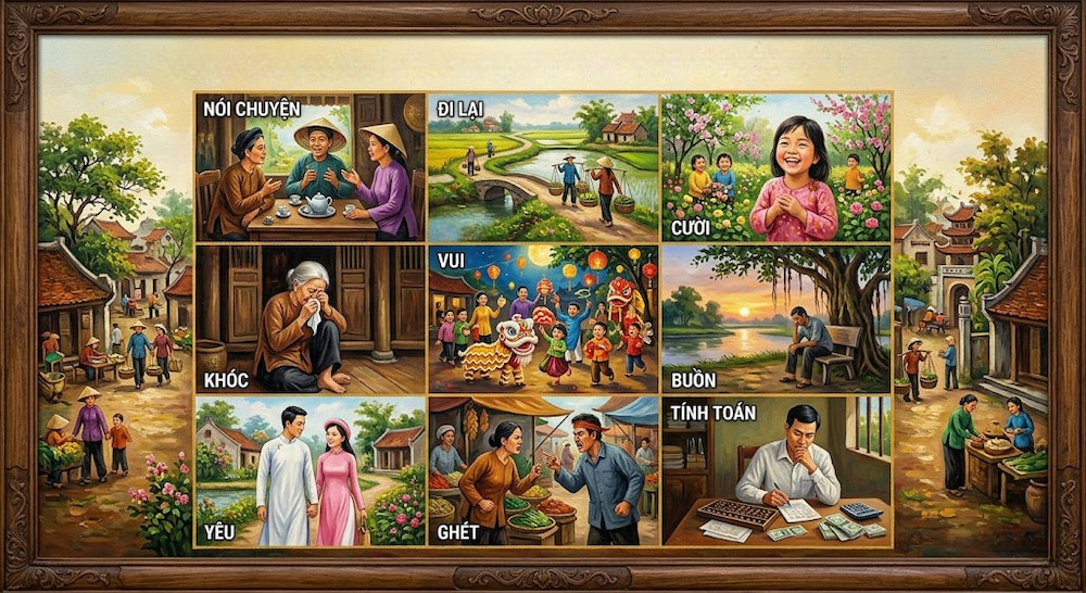 Con người biết ăn nói, đi lại, cười, khóc,... là do ngũ uẩn (ảnh minh họa)