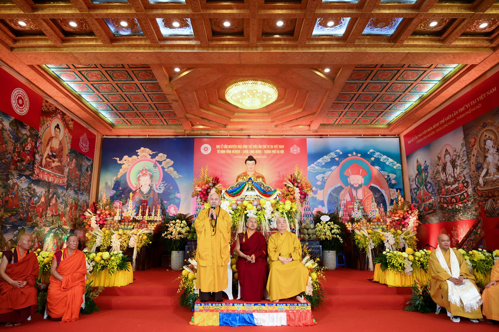 Đại diện Giáo hội Phật giáo Việt Nam - Thượng tọa Thích Đức Thiện đã gửi lời chào mừng nồng hậu đến Tăng đoàn Bhutan và nhấn mạnh Pháp hội như một nhịp cầu kết nối Phật giáo giữa hai quốc gia, cùng chung tâm nguyện lan tỏa thông điệp từ bi, hòa bình và an lạc đến toàn thế giới.  