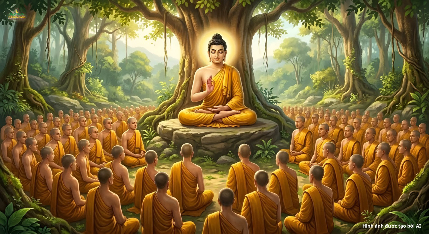 Mùa an cư là thời gian để chúng Tỳ-kheo được học giáo lý (ảnh minh họa)