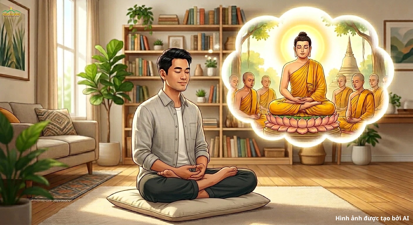 Khéo tu tập pháp niệm Phật, Pháp, Tăng,... giúp đưa đến ly tham, đoạn diệt và an tịnh (ảnh minh họa)