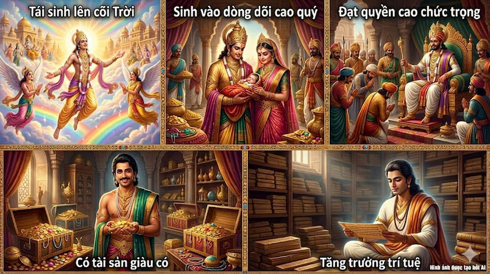 Cung kính Tăng Bảo sẽ được năm phước báu thù thắng (ảnh minh họa)