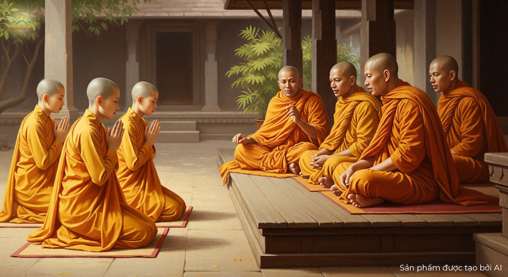 Tỳ-kheo Ni cứ mỗi nửa tháng phải đến thọ giáo nơi Tỳ-kheo (ảnh minh họa)