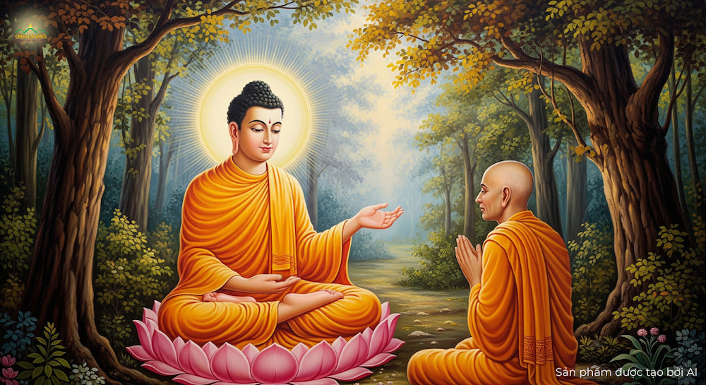 Đức Phật chỉ dạy Ngài A Nan về 8 Pháp cung kính (ảnh minh họa)