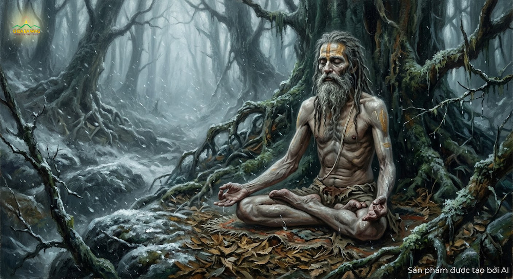 Thái tử Tất Đạt Đa đã trải qua 6 năm ròng rã tu khổ hạnh ép xác cực kỳ khắc nghiệt (ảnh minh họa)