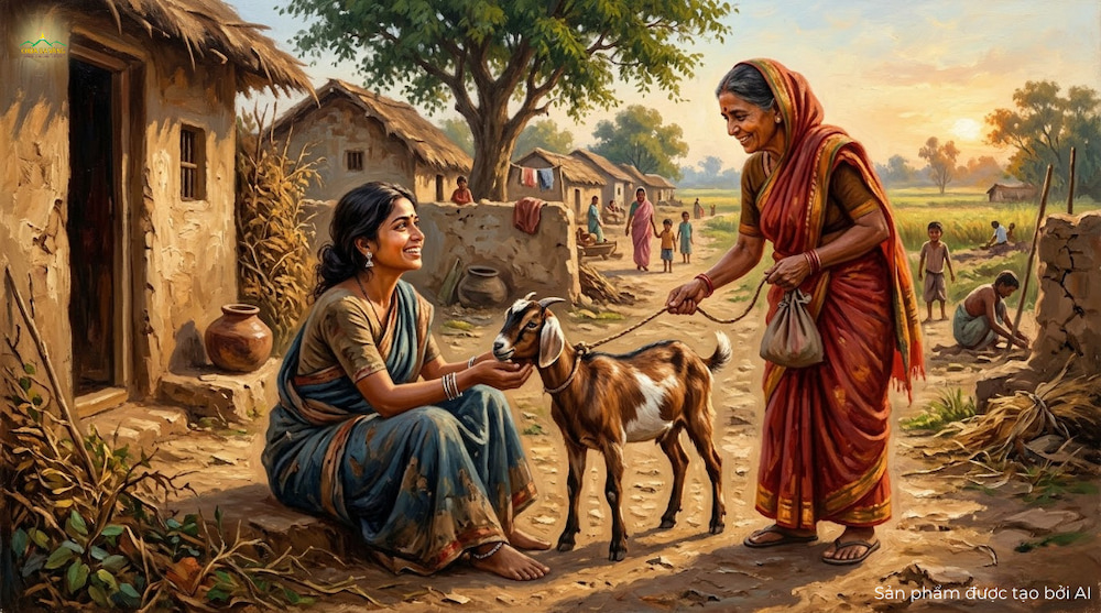 Nhiều người tin rằng trong tiền kiếp, nàng Sujata từng được người khác bố thí cho một con dê (ảnh minh họa)