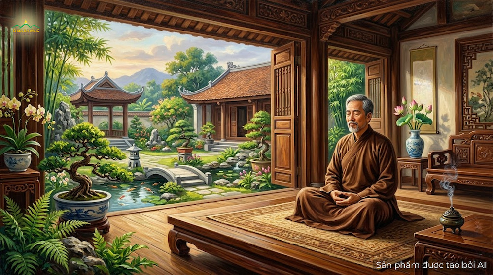 Thiền Tứ niệm xứ là phương pháp quan sát, theo dõi bốn nơi chốn thân, thọ, tâm, pháp (ảnh minh hoạ)