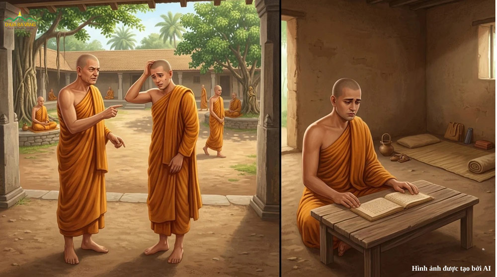 Do trong quá khứ khinh chê một Tỳ-kheo kém trí, nên kiếp này, Ngài Châu Lợi Bàn Đặc trở thành người mất hết trí tuệ (ảnh minh họa)