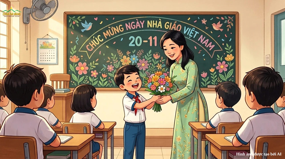 Biết cảm niệm ân đức thầy cô giáo giúp tăng thêm phước báu về học hành, thi cử (ảnh minh họa)
