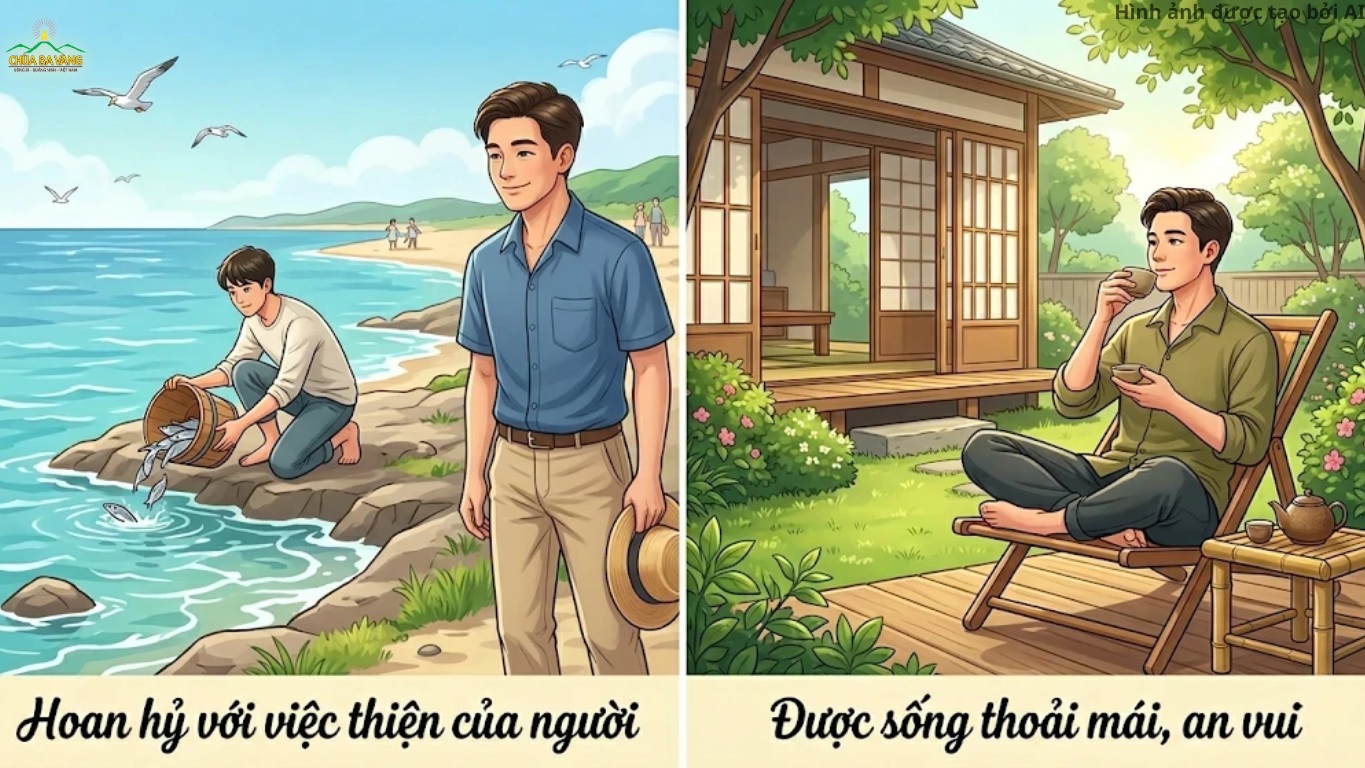 Biết tùy hỷ với việc thiện của người sẽ giúp ta sống thoải mái và không bị đau khổ   (ảnh minh họa)