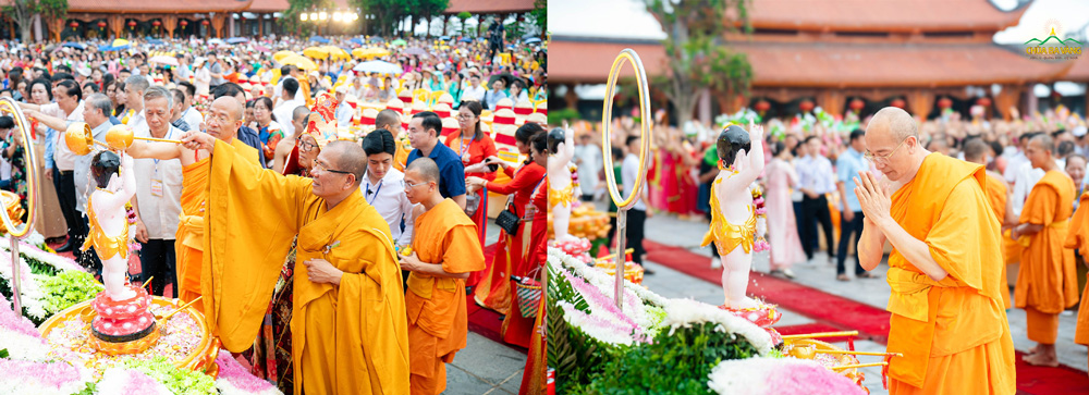 Ngày Đức Phật đản sinh là dịp để những người con Phật bày tỏ lòng tri ân, hoằng dương Phật Pháp (ảnh năm 2025)  