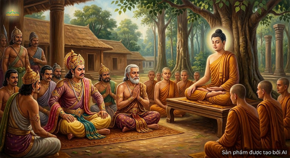 Vua Ba Tư Nặc không hài lòng khi Chattapani không đứng dậy chào (ảnh minh hoạ)