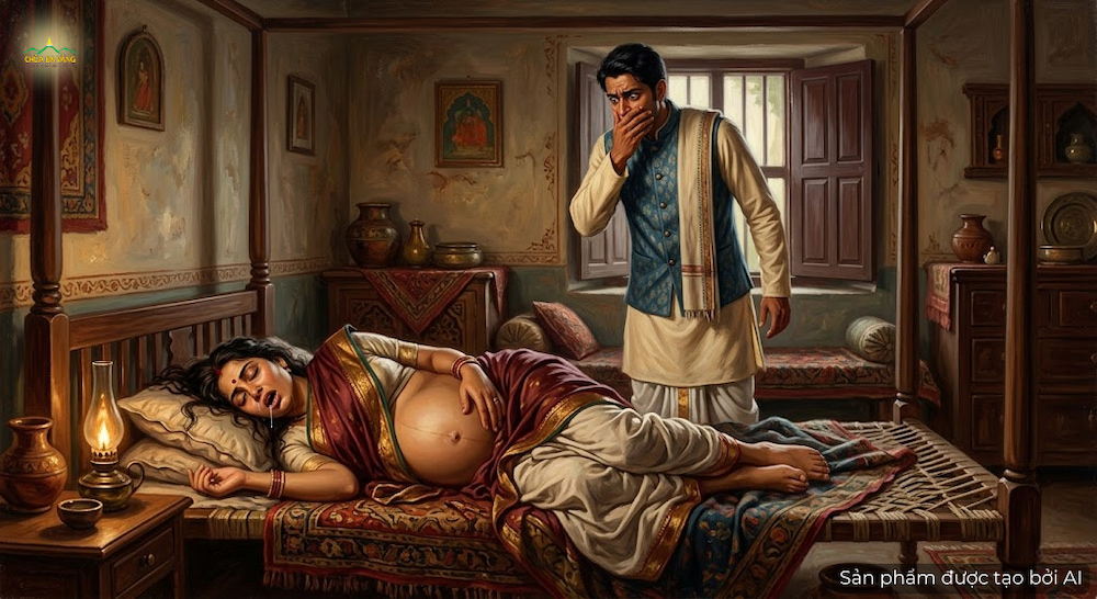 Cittahattha cảm thấy ghê sợ khi nhìn thấy người vợ như 