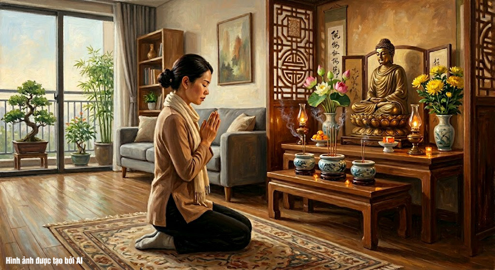 Chúng ta cần phải thành tâm sám hối những việc làm bất thiện trong quá khứ (ảnh minh họa)
