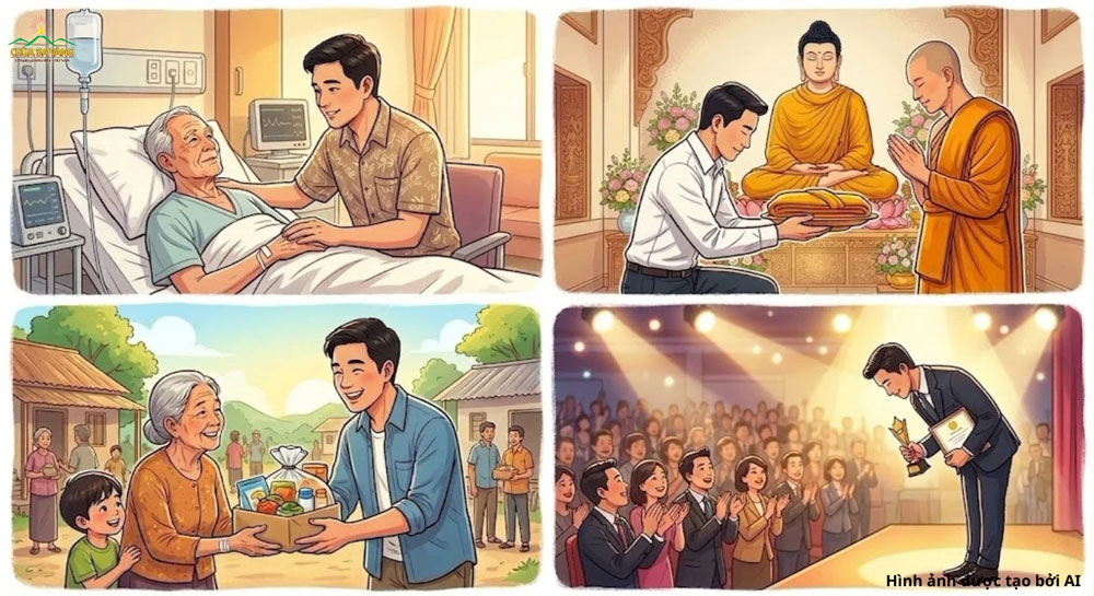 Sống hiếu hạnh, chân thật, biết chia sẻ và khiêm hạ,... là những lối sống đưa đến thành công (ảnh minh họa)