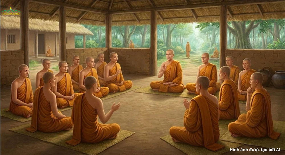 Các vị Tỳ-kheo sống với nhau cực kỳ thuận hòa, thân ái và không có nhiều sự cãi lộn  (ảnh minh họa)